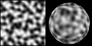 2D+3D sampling of Simplex Perlin Noise  ( simplex gradient noise )